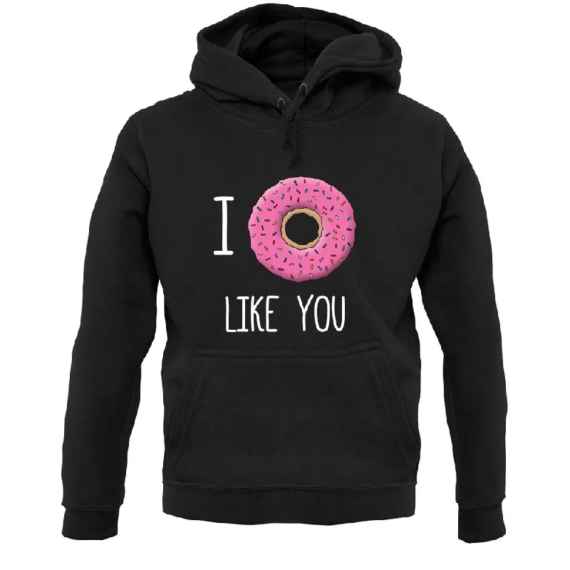 I Doughnut Like You Unisex Hoodie Hoodie with Neon Bright Vibrant