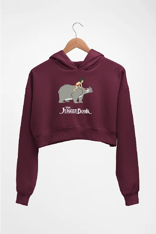 jungle book Crop HOODIE FOR WOMEN Hoodie with Set-In Sleeves Structured Classic