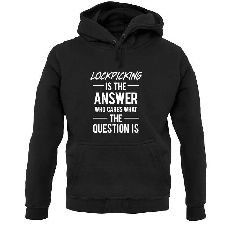 Lockpicking Is The Answer Unisex Hoodie Hoodie with Raglan Sleeves Sporty Comfortable Lockpicking Is The Answer Unisex Hoodie Hoodie with Raglan Sleeves Sporty Comfortable