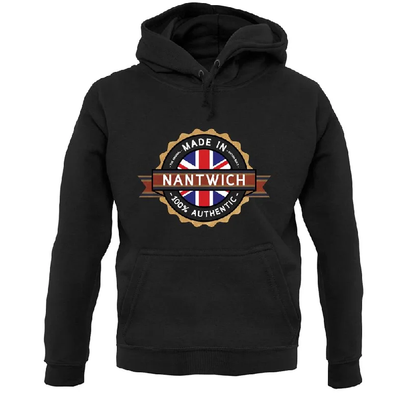 Made In Nantwich 100% Authentic Unisex Hoodie Hoodie with Hidden Zipper Minimalist Clean Made In Nantwich 100% Authentic Unisex Hoodie Hoodie with Hidden Zipper Minimalist Clean