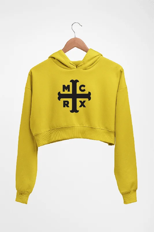 MCRX Crop HOODIE FOR WOMEN Hoodie with Metallic Shiny Futuristic