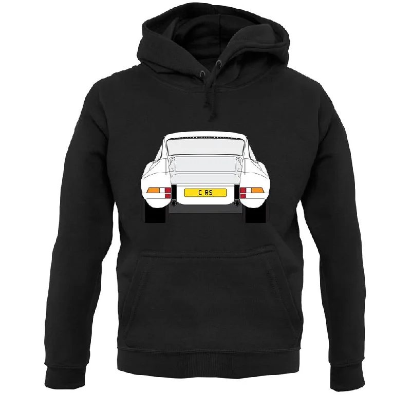 911 Carrera Rs Rear White Unisex Hoodie Hoodie with Cuffed Sleeves Snug Secure