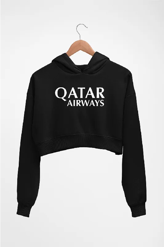 Qatar Airways Crop HOODIE FOR WOMEN Hoodie with Magnetic Closure Innovative Modern