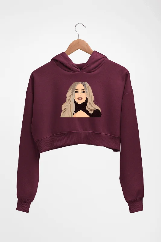 sabrina carpenter Crop HOODIE FOR WOMEN Hoodie with Hem Lace Feminine Delicate