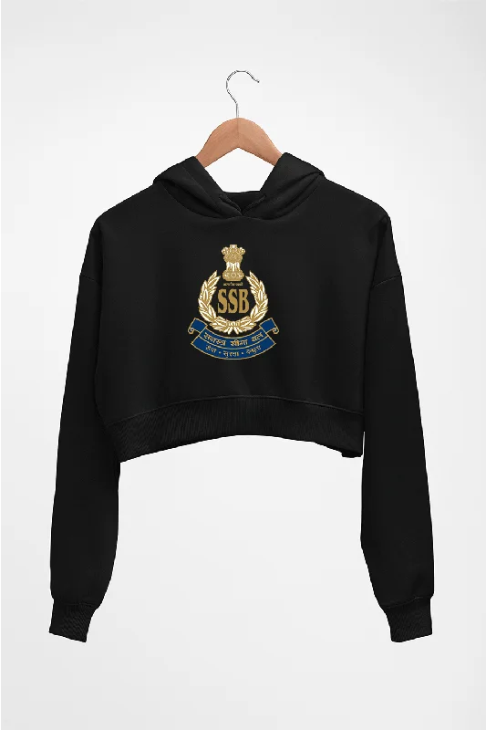 SSB Crop HOODIE FOR WOMEN Hoodie with Rolled Sleeves Casual Relaxed