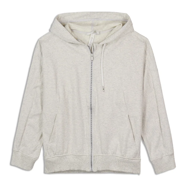 Step Aside Zip Hoodie - Resale Hoodie with Hem Contrast Bold Stylish