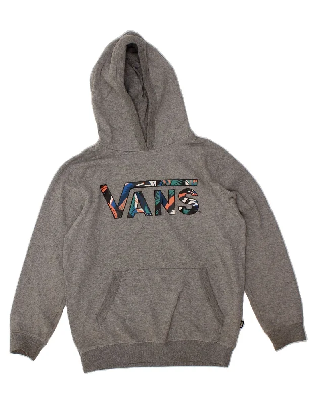 VANS Boys Graphic Hoodie Jumper 13-14 Years Large Grey Cotton Hoodie with Batwing Sleeves Loose Dramatic VANS Boys Graphic Hoodie Jumper 13-14 Years Large Grey Cotton Hoodie with Batwing Sleeves Loose Dramatic