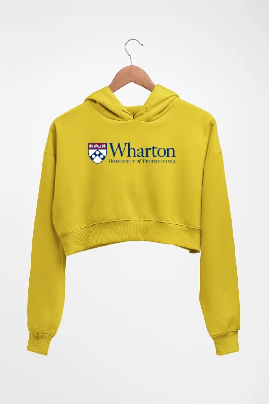 Wharton Crop HOODIE FOR WOMEN Hoodie with Zipper Placket Modern Functional