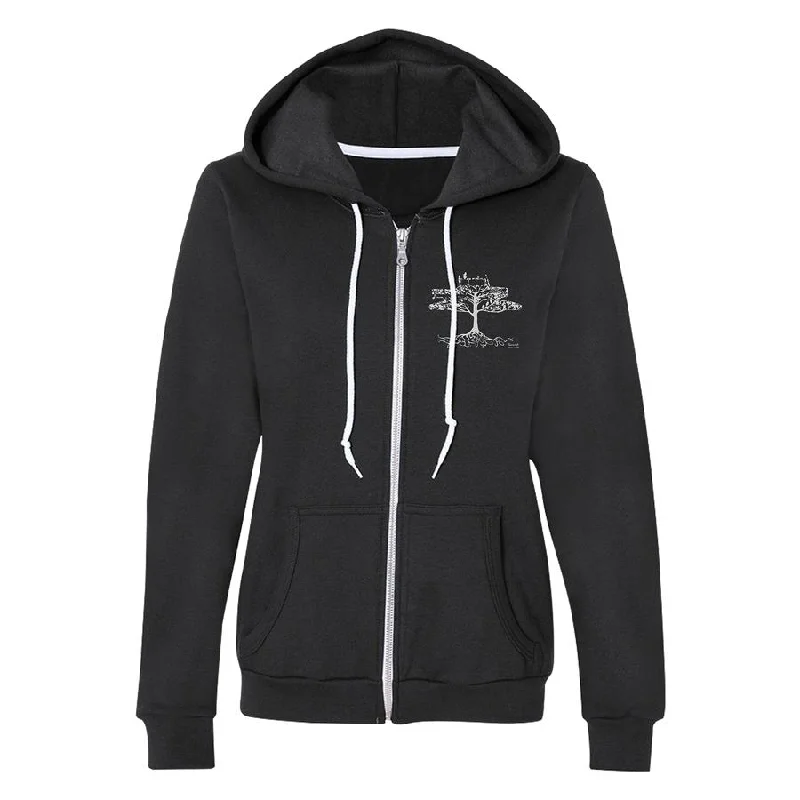 SPACECRAFT WOMENS TREE ZIP HOODIE BLACK