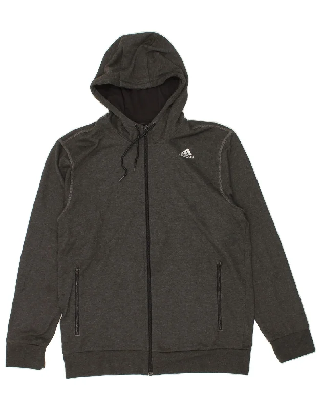 ADIDAS Mens Climalite Zip Hoodie Sweater UK 44/46 Large Grey Cotton Houndstooth Herringbone Solid ADIDAS Mens Climalite Zip Hoodie Sweater UK 44/46 Large Grey Cotton Houndstooth Herringbone Solid