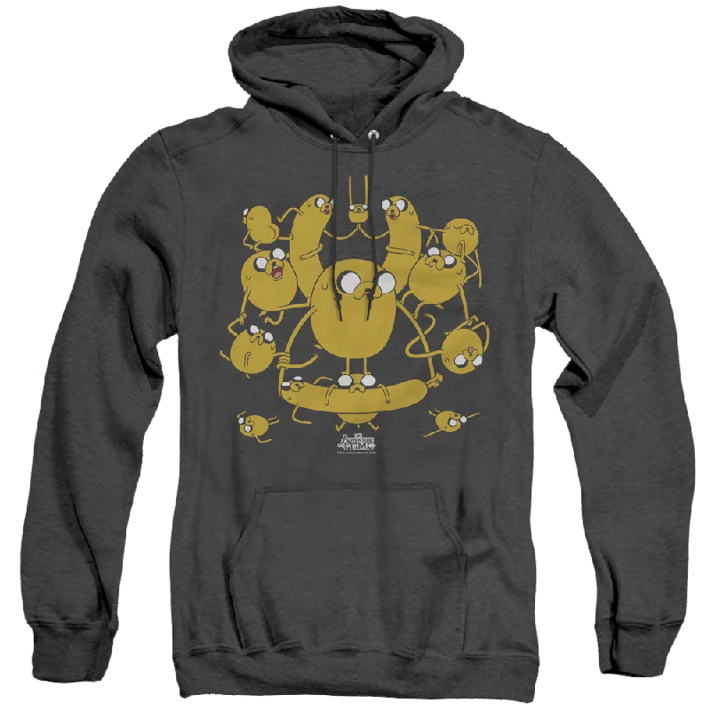 Adventure Time Jakes - Heather Pullover Hoodie Over Sleeve Pullover