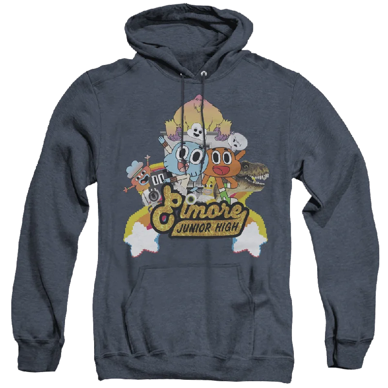 Amazing World of Gumball, The Elmore Junior High - Heather Pullover Hoodie Alpaca Blend Soft