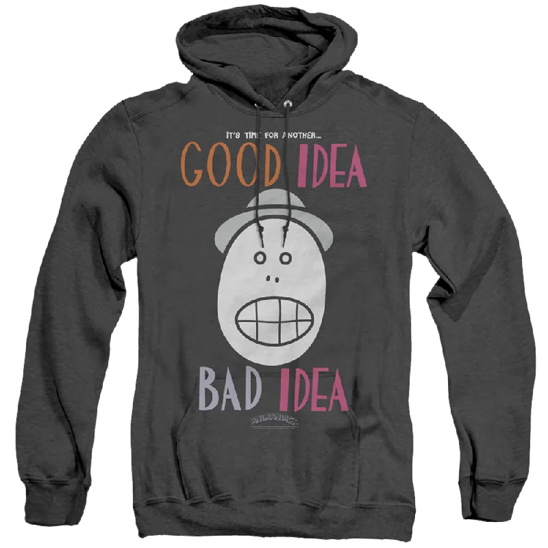 Animaniacs Good Idea Bad Idea - Heather Pullover Hoodie Flare Sleeve Stylish