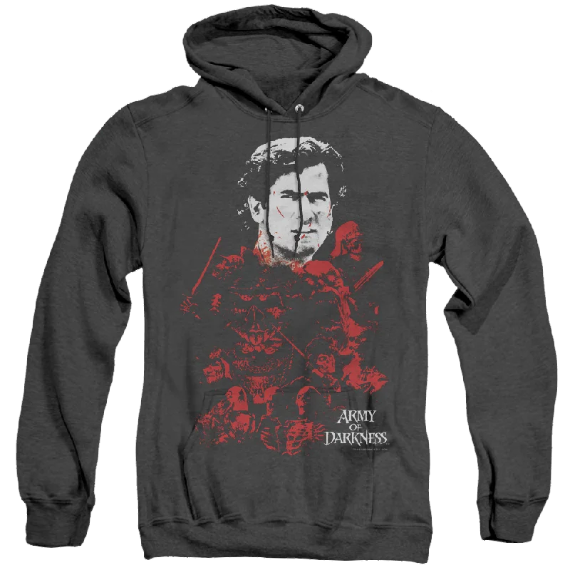 Army of Darkness - Heather Pullover Hoodie Notched Neck Pullover