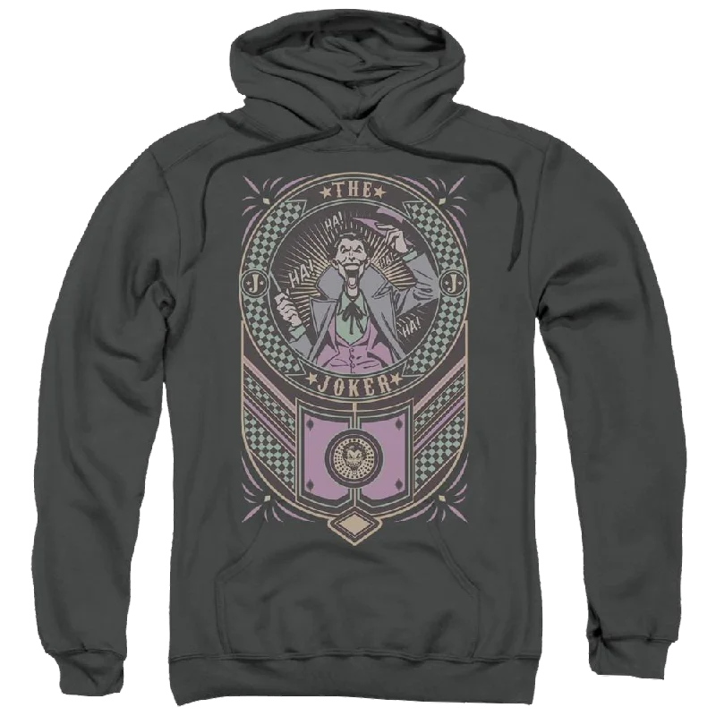 Batman Joker Checkered Sign - Pullover Hoodie Scalloped Neck Pullover