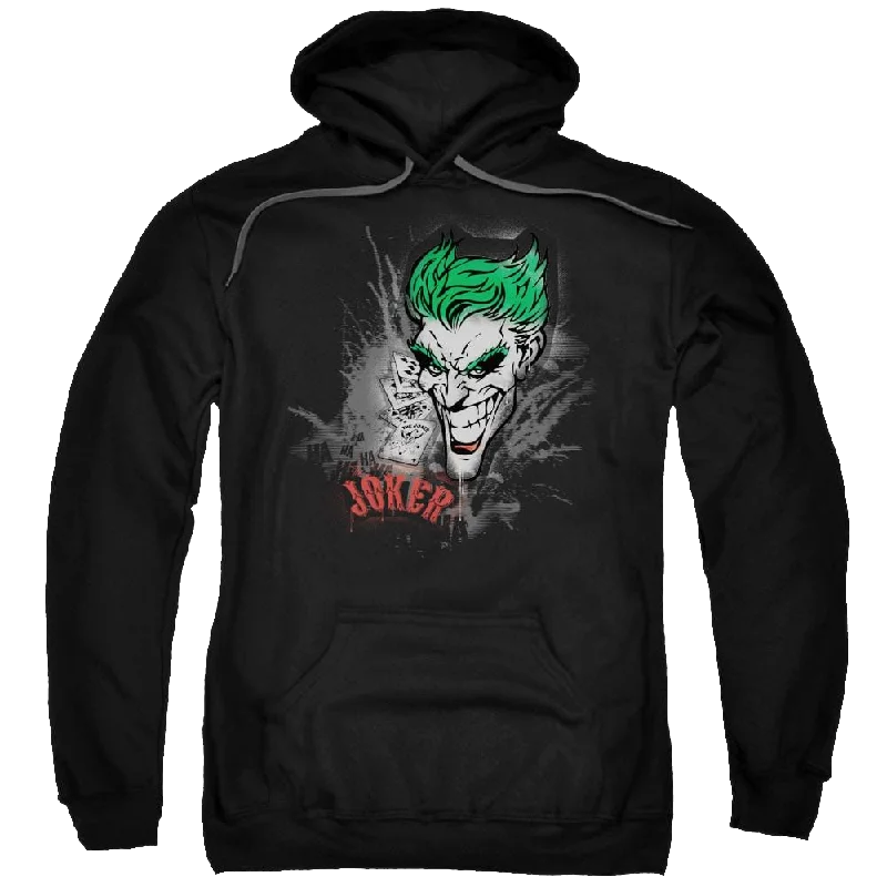 Batman Joker Sprays The City - Pullover Hoodie One Shoulder Top