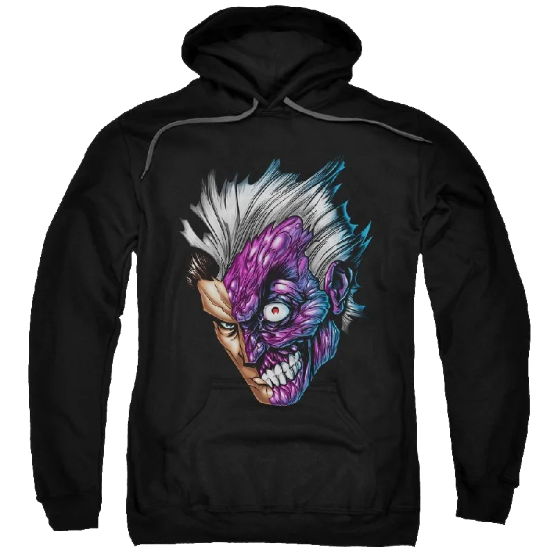 Batman Just Face - Pullover Hoodie Notched Neck Pullover