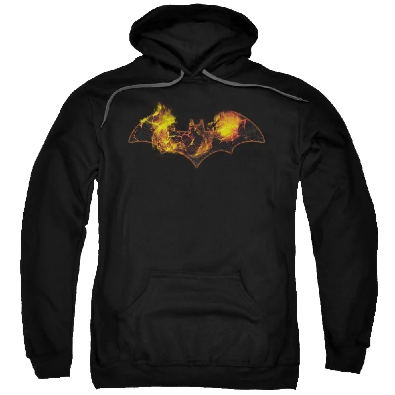 Batman Molten Logo - Pullover Hoodie Wide Sleeve Pullover