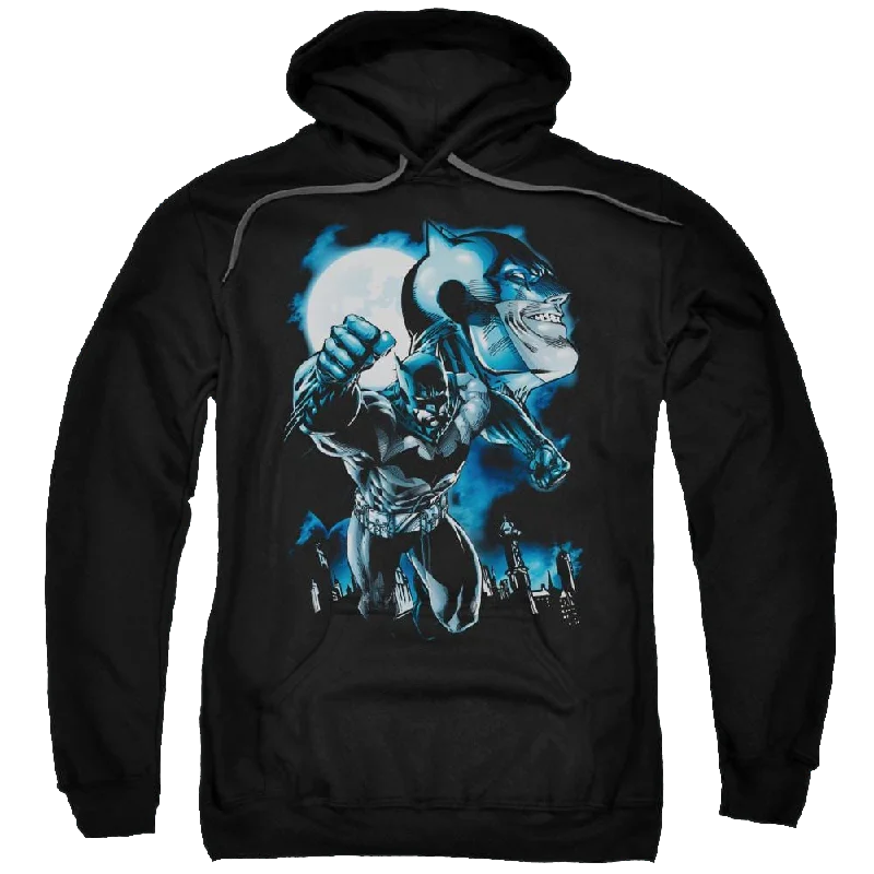 Batman Moonlight Bat - Pullover Hoodie Tapered Sleeve Pullover