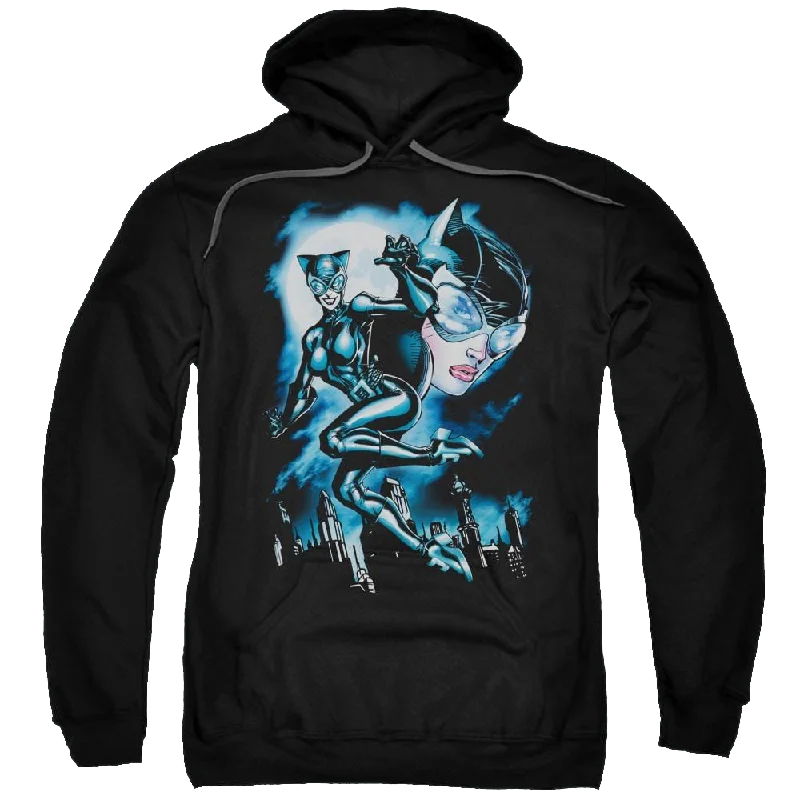 Batman Moonlight Cat - Pullover Hoodie Three Quarter Sleeve