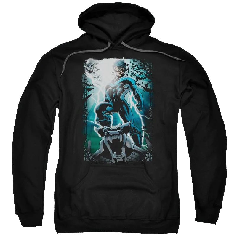 Batman Night Light - Pullover Hoodie Shirred Sleeve Feminine