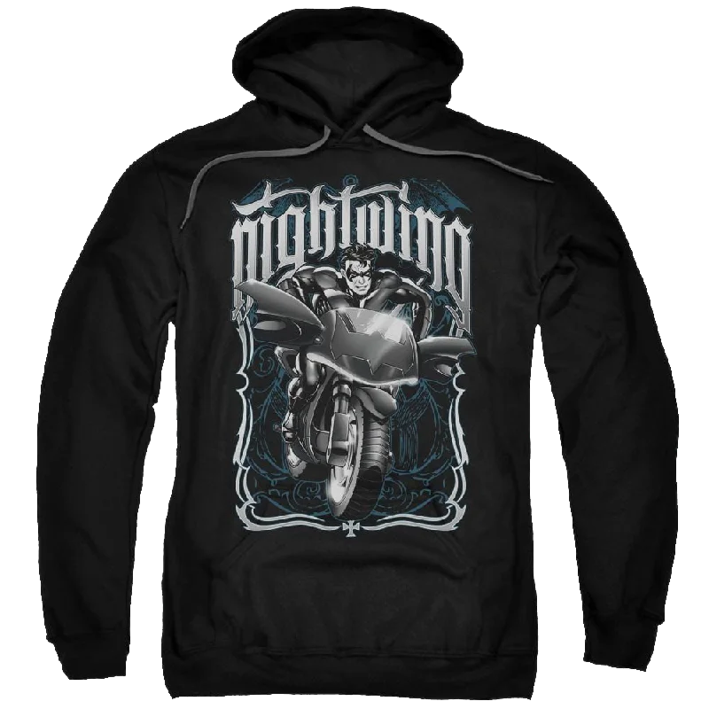 Batman Nightwing Biker - Pullover Hoodie Short Sleeve Top