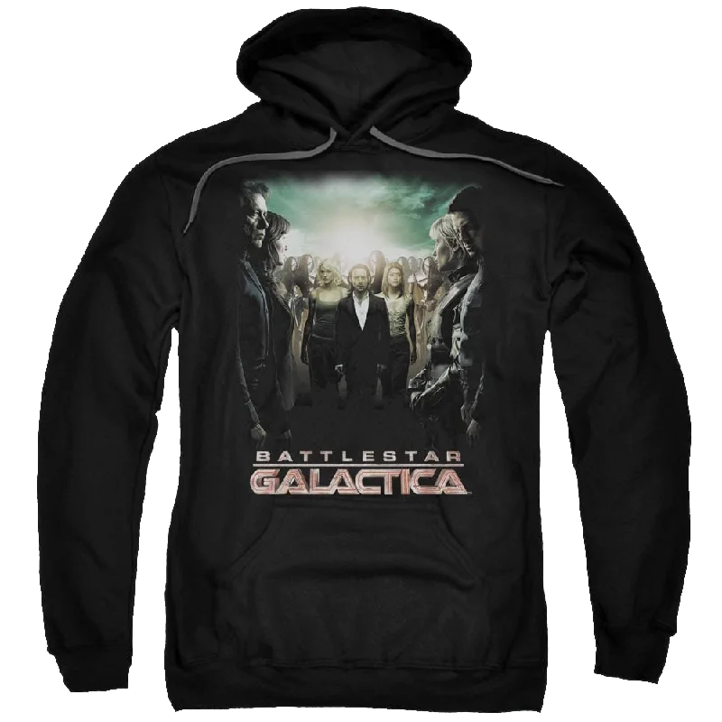 Battlestar Galactica Crossroads - Pullover Hoodie Asymmetrical Neck Pullover