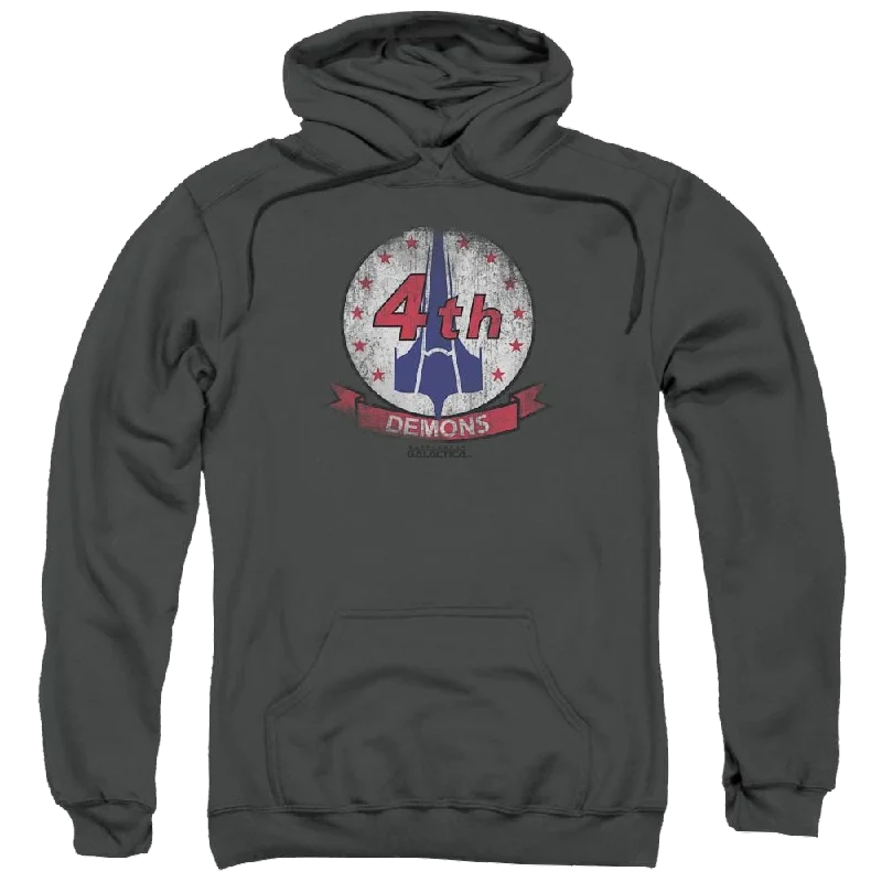 Battlestar Galactica Demons Badge - Pullover Hoodie Three Quarter Sleeve
