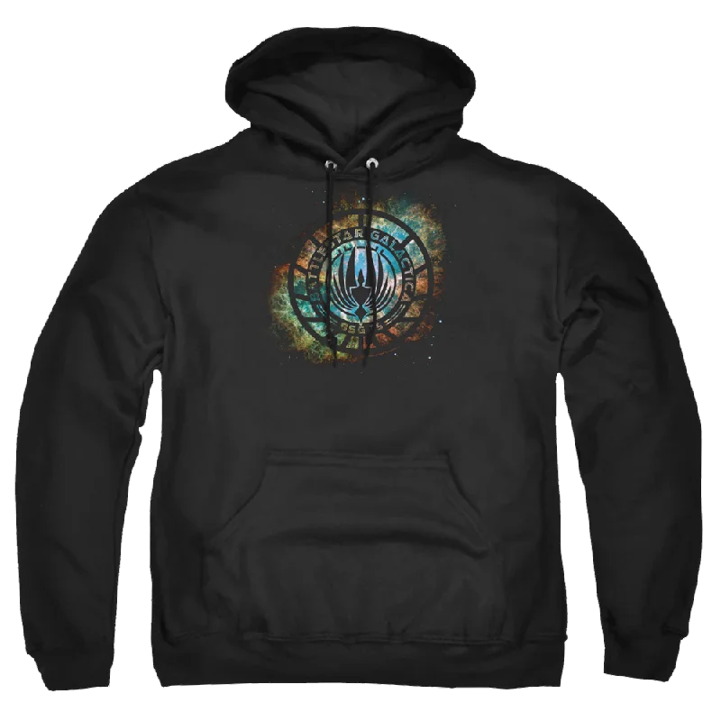 Battlestar Galactica Emblem Knock-out - Pullover Hoodie Slim Sleeve Pullover