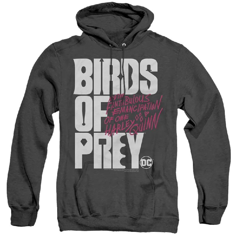 Birds of Prey Birds Of Prey Logo - Heather Pullover Hoodie Surplice Neck Pullover