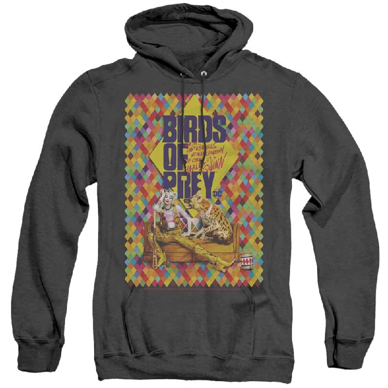 Birds of Prey Couch - Heather Pullover Hoodie Shawl Collar Sweater