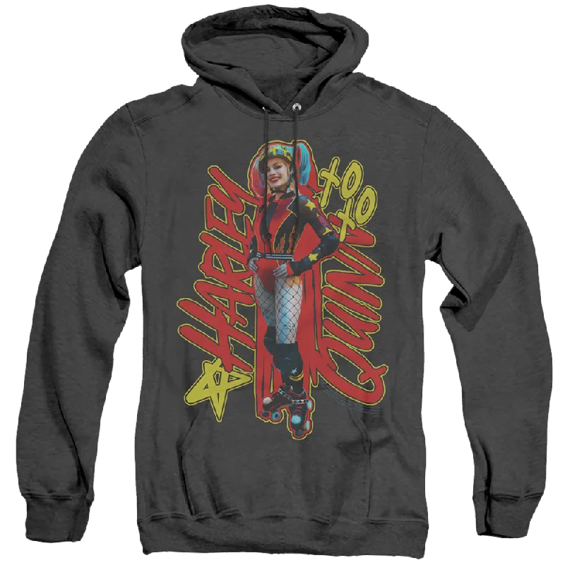 Birds of Prey Harleymania - Heather Pullover Hoodie Ruffle Neck Pullover