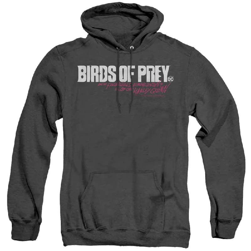 Birds of Prey Horizontal Logo - Heather Pullover Hoodie Square Neck Pullover