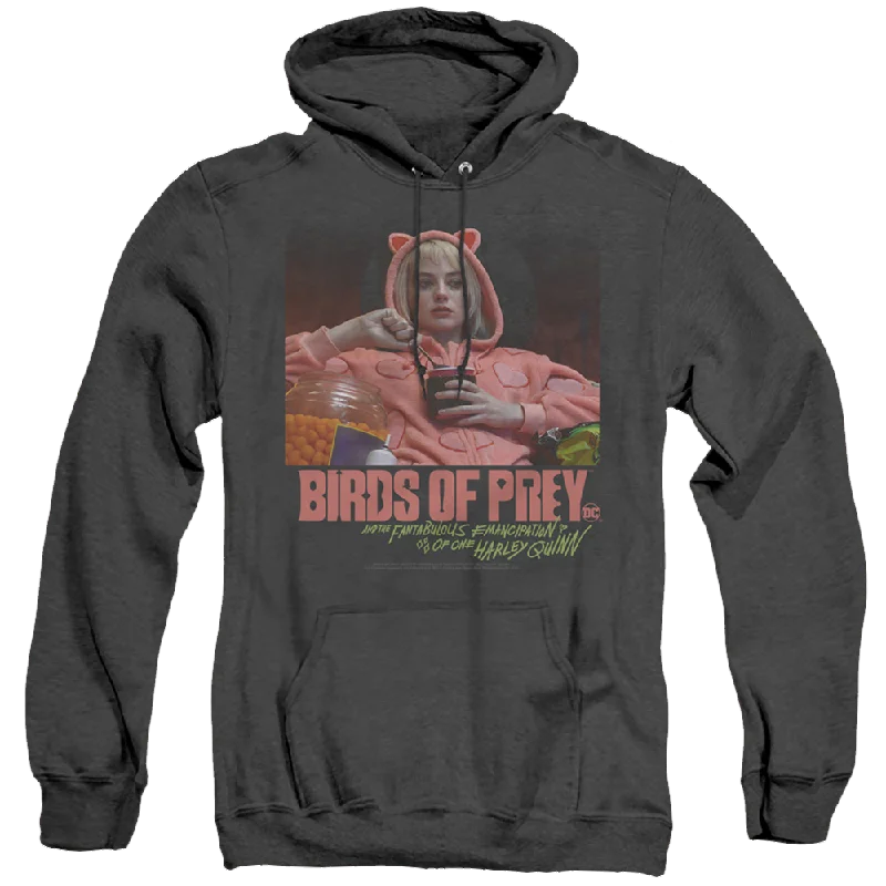 Birds of Prey Love Stinks - Heather Pullover Hoodie Port Neck Pullover