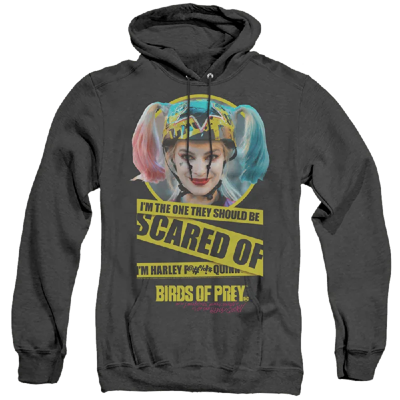 Birds of Prey Scared Of - Heather Pullover Hoodie Scalloped Neck Pullover