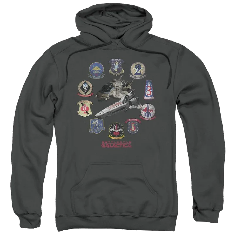 Battlestar Galactica Badges - Pullover Hoodie High Neck Pullover