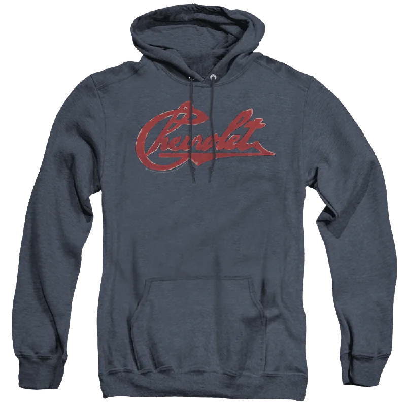 Chevrolet Chevrolet Script Distressed - Heather Pullover Hoodie Halter Neck Top