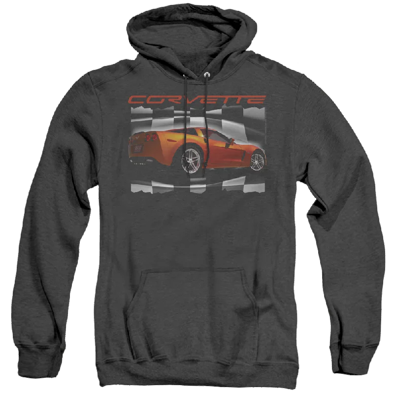 Chevrolet Orange Z06 Vette - Heather Pullover Hoodie Wide Sleeve Pullover
