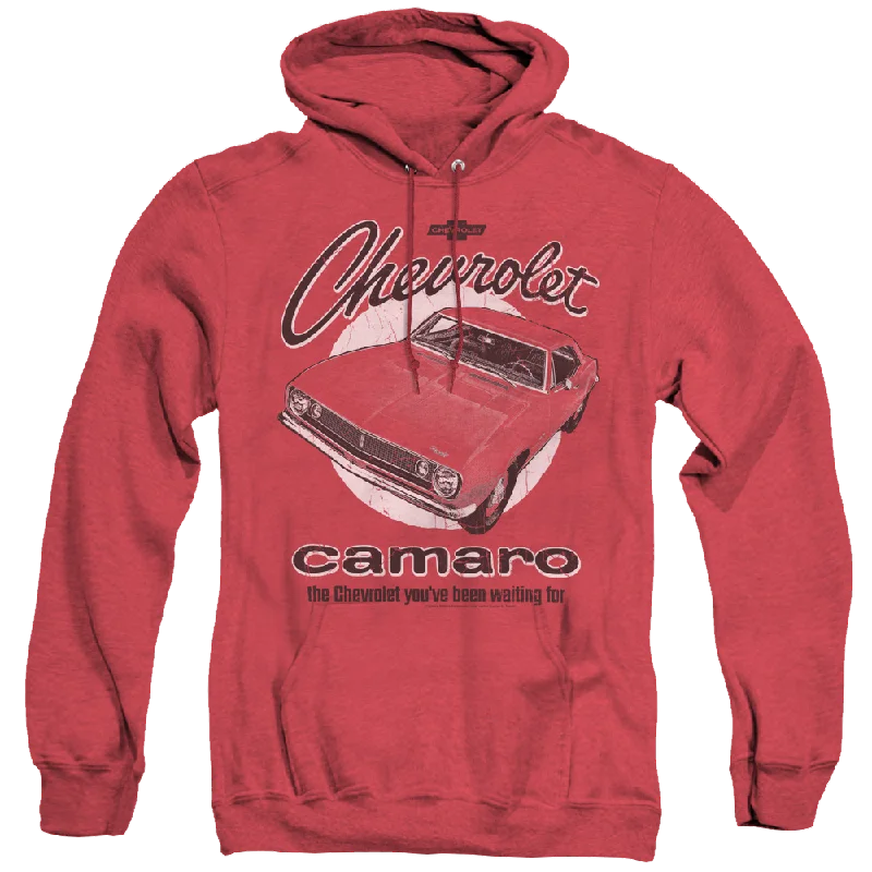 Chevrolet Retro Camaro - Heather Pullover Hoodie Asymmetrical Neck Pullover