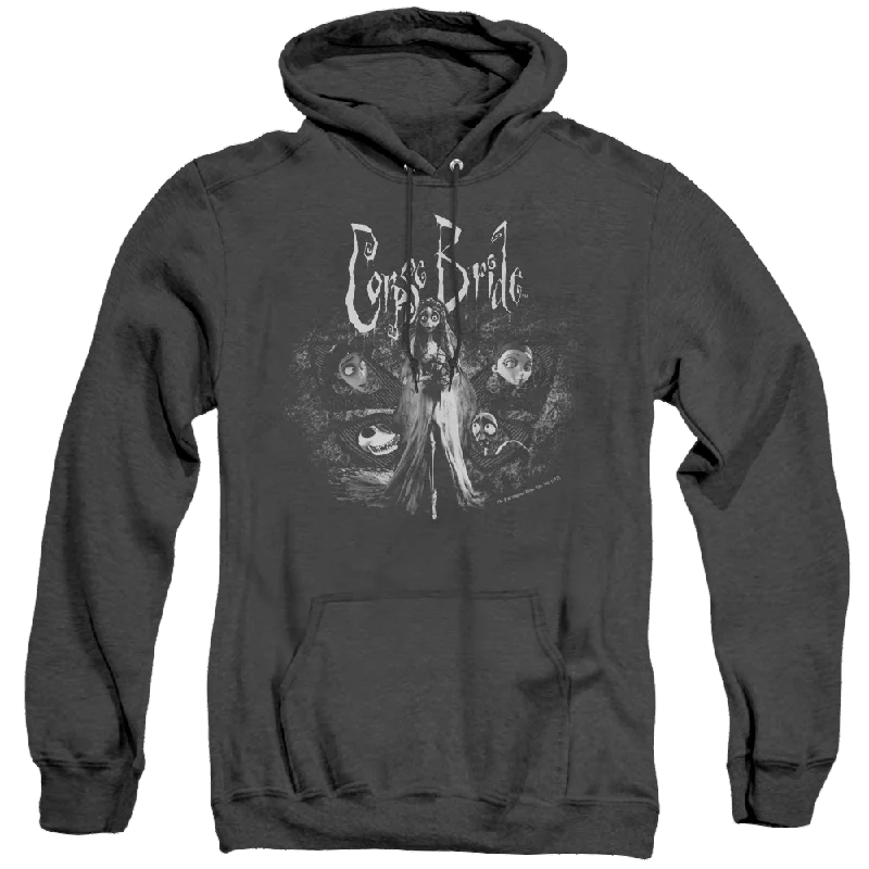 Corpse Bride Bride To Be - Heather Pullover Hoodie Shirred Sleeve Feminine