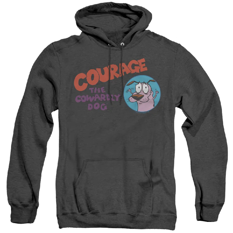 Courage the Cowardly Dog Courage Logo - Heather Pullover Hoodie Fleece Warm Pullover