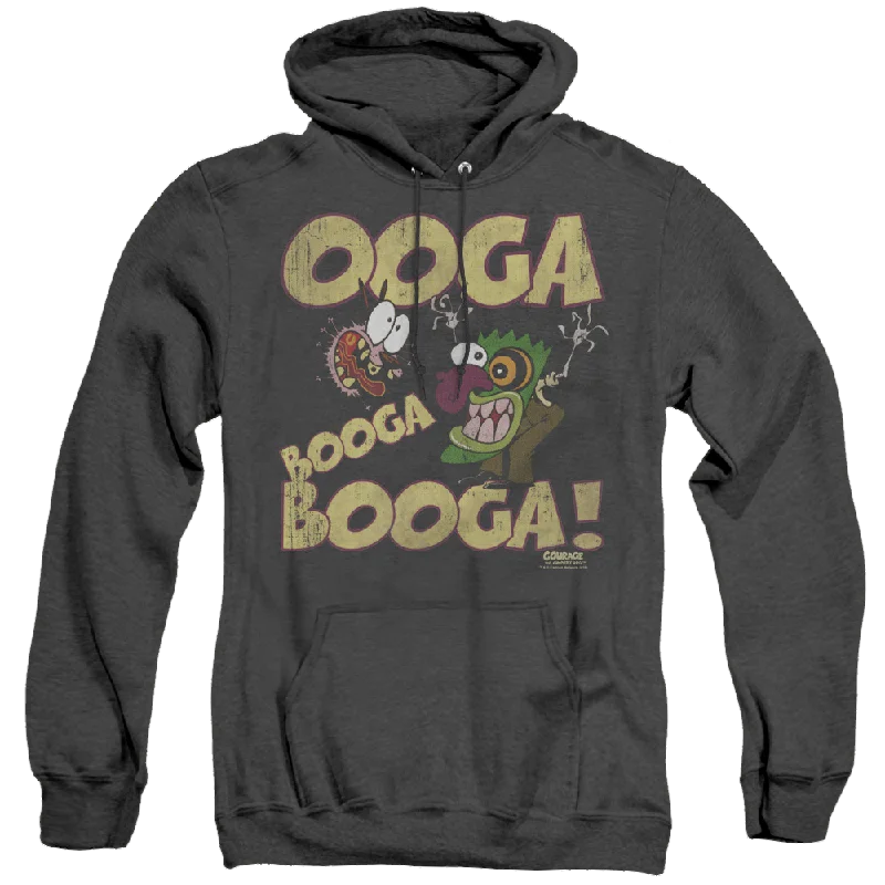 Courage the Cowardly Dog Ooga Booga Booga - Heather Pullover Hoodie dolman Sleeve Top