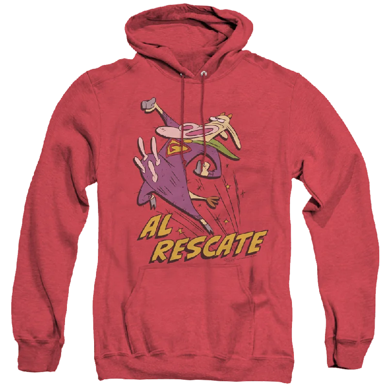 Cow & Chicken Al Rescate - Heather Pullover Hoodie Chenille Soft Sweater