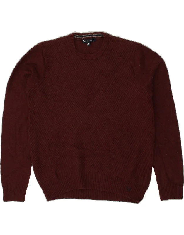 CREW CLOTHING Womens Crew Neck Jumper Sweater UK 14 Medium Burgundy Terry Terry Cloth Terry Knit CREW CLOTHING Womens Crew Neck Jumper Sweater UK 14 Medium Burgundy Terry Terry Cloth Terry Knit