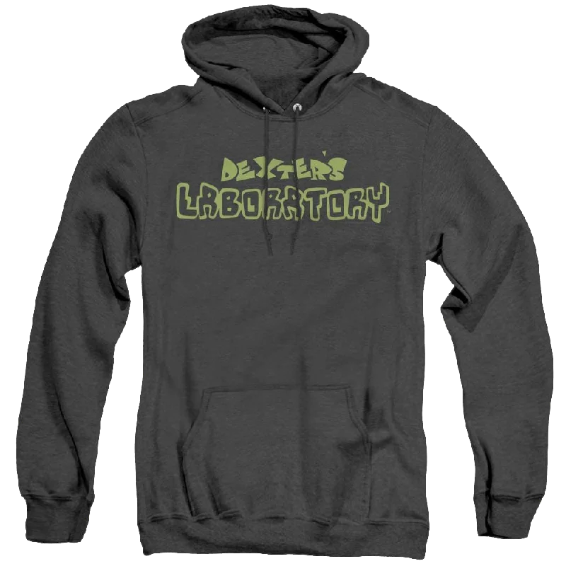 Dexter's Laboratory Dexters Logo - Heather Pullover Hoodie Hooded Pullover Sweater