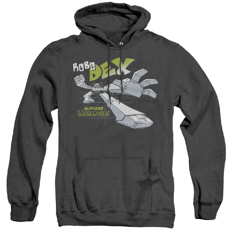 Dexter's Laboratory Robo Dex - Heather Pullover Hoodie Saggy Sleeve Comfort