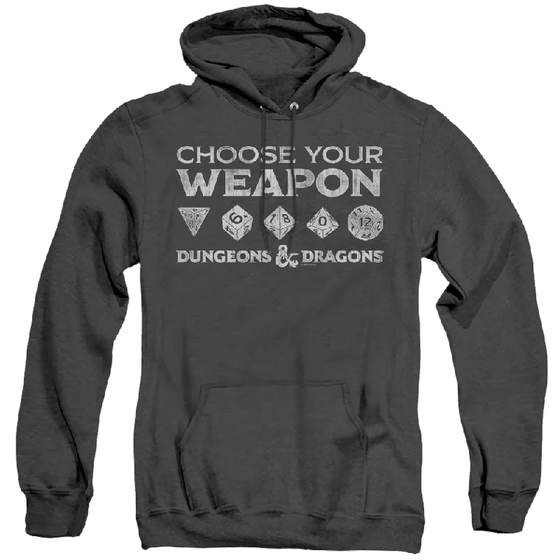 Dungeons & Dragons Choose Your Weapon - Heather Pullover Hoodie Polo Neck Sweater