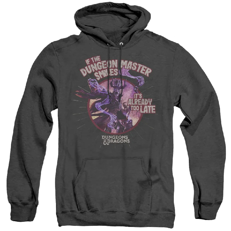 Dungeons & Dragons Dungeon Master Smiles - Heather Pullover Hoodie Notched Neck Pullover