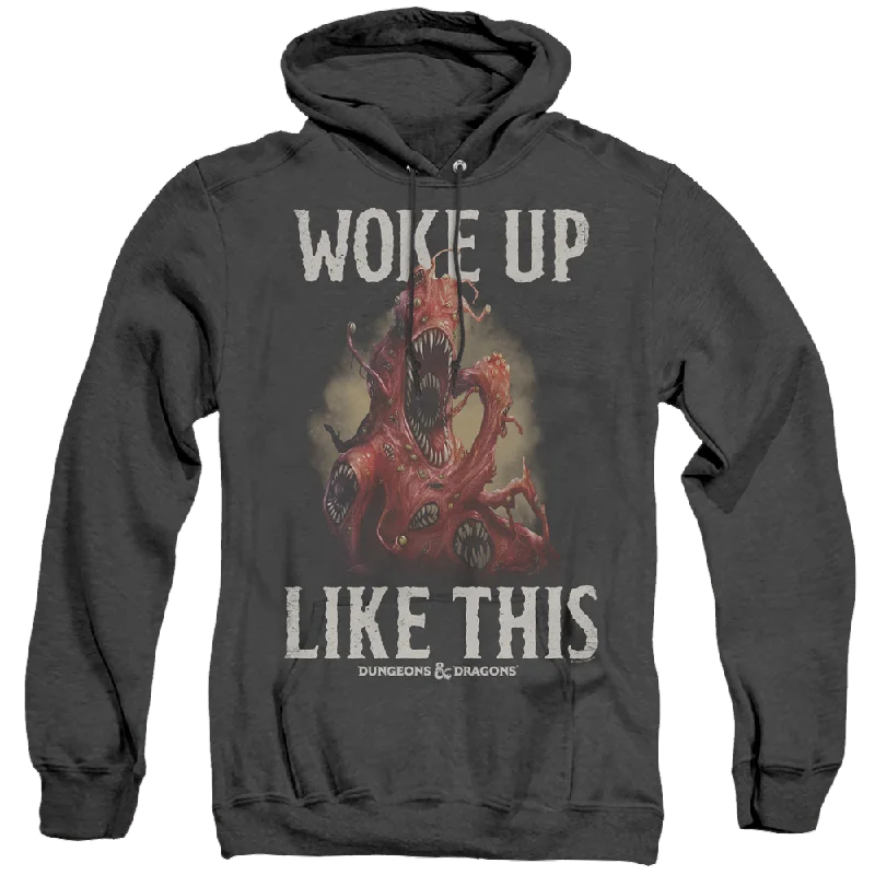 Dungeons & Dragons Woke Like This - Heather Pullover Hoodie Peter Pan Collar