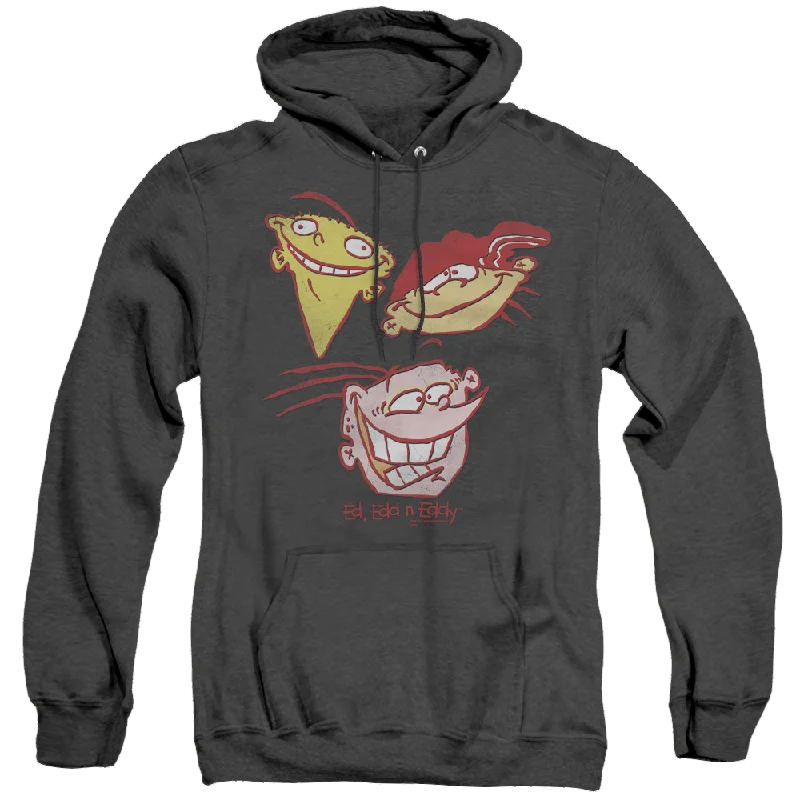 Ed, Edd n Eddy Three Heads - Heather Pullover Hoodie Bell Sleeve Stylish